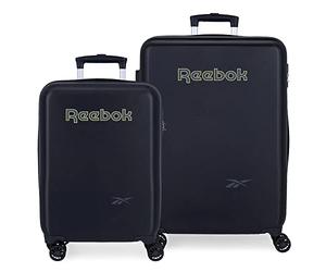 Ensemble valise Reebok Summerville Bleu 55/68 cms Rigide ABS Serrure latérale à combinaison 104L 6 kgs 4 roues doubles bagage à main