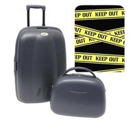 Ensemble Valise Trolley + Trousse de Toilette ABS Comprend Une Housse de Protection Keep Out, Multicolore, Ensemble Valise Trolley