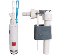 Ensemble vanne d'entrée et de vidange de réservoir de toilette mural à 3 points compatible avec les modèles WH053 WH063 WH050D avec filtre amovible pour un contrôle efficace de l'eau - Gris