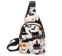 Ensemble vecteur mignon avec illustrations d'Halloween 1_77 poitrine sac à dos bandoulière pour femmes hommes, Multicolore 06, 11.8x7x1.5in/30x18x4cm