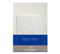 Ensemble Vergé de France 10 feuilles A4 et 5 enveloppes DL - extra blanc