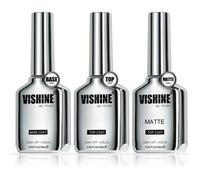 Ensemble Vernis Gel Semi-permanent de 3 Pièces 16ml Base Gel No Wipe Top Coat et Matte Top Coat Finition Mate,Brillant et Longue