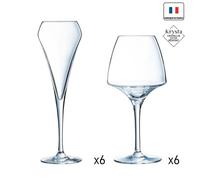 Ensemble verres à pied et flutes à champagne Open Up - Chef et Sommelier