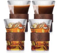 Ensemble Verres Latte Macchiato avec Porte-Gobelet Bois Vendos85