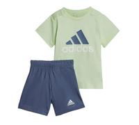 Ensemble t-shirt et short bébé adidas Essentials Organic Logo Vert 3/6 mois