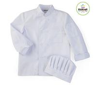 Ensemble veste et toque de chef - KIDKRAFT - Taille 53 cm (6-8 ans) - Blanc - Mixte - Lavable en machine