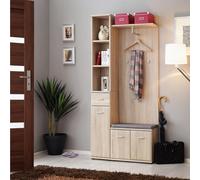 Ensemble Vestiaire 4P "ARMARIO I" 203cm Chêne