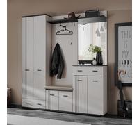 Ensemble Vestiaire 5P "Hugo" 180cm Gris & Noir
