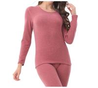Ensemble Vetement Thermique Femme Chemise Thermique - Legging Chaud Hiver ÉLastique Et Slim VêTements De DéTente Classiques Respirants 2 PièCes Tendance Doux Chic