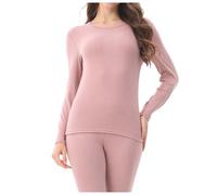 Ensemble Vetement Thermique Femme, Chemise Thermique Legging Chaud Hiver ÉLastique Et Slim VêTements De DéTente Classiques Respirants 2 PièCes Tendance Doux Chic