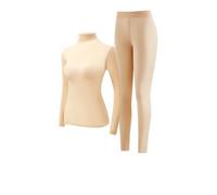 Ensemble Vetement Thermique Femme Haut Thermique Col Roulé - Legging Chaud Hiver Taille Haute DéContracté Couche De Base LéGer Chauffante ÉLastique Manches Longues Non Marquant