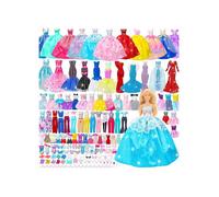 Ensemble vêtements poupée - GENERIQUE - Ensemble cadeau pour poupée 29 2 cm - 70 pièces - Robes & chaussures - Coffret cadeau