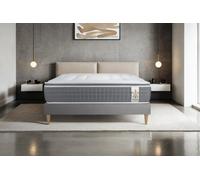 Ensemble Vingt-Six PLUS 160 x 200 cm sommier Kit Gris - 26cm - Ressorts ensachs et mmoire de forme - Surmatelas intgr - Sommier kit Gris