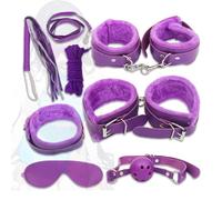 Ensemble violet 7 pièces pour les soins du corps, relaxation assistée par les mains, expérience dans la chambre à coucher