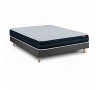 Ensemble Viscoflex et Sommier Noir - Matelas et Lit 80x190 cm
