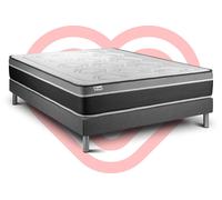 Ensemble Vital Care 140 X 190 Cm Sommier Kit Gris