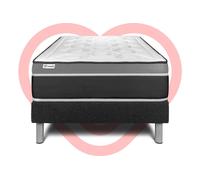 Ensemble VITAL CARE 90 x 190 cm sommier Kit noir