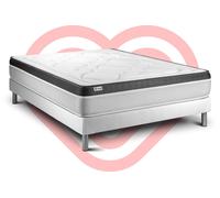 Ensemble Vital Ergo 140 X 190 Cm Sommier Kit Blanc