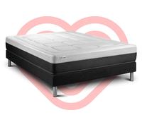 Ensemble Vital Form 140 X 200 Cm Sommier Kit Noir