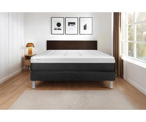 Ensemble VITAL FORM 200 x 200 cm sommier kit noir - 22cm - Ressorts ensachs et mmoire de forme - Tonique - Sommier kit Noir