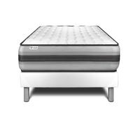 Ensemble VITAL POWER RECOVER 120 x 190 cm Sommier Kit Blanc - 26cm - Ressorts ensachs et mmoire de forme - Moelleux - Sommier kit Blanc