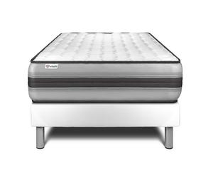 Ensemble VITAL POWER RECOVER 120 x 200 cm Sommier Kit Blanc - 26cm - Ressorts ensachs et mmoire de forme - Moelleux - Sommier kit Blanc