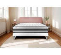 Ensemble VITAL POWER RECOVER 135 x 200 cm Sommier Kit Blanc - 26cm - Ressorts ensachs et mmoire de forme - Moelleux - Sommier kit Blanc