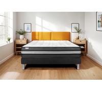 Ensemble Matelas Sommier 160x220 cm - Sommier Noir (en kit) - Vital Power Zen Noir
