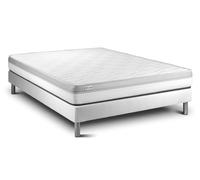 Ensemble Vital Relax 140 X 190 Cm Sommier Kit Blanc