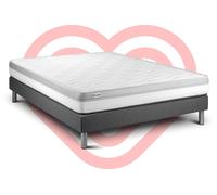 Ensemble Vital Relax 180 X 200 Cm Sommier Kit Gris