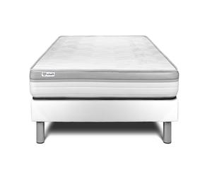 Ensemble VITAL RELAX 90 x 190 cm sommier Kit blanc - 18cm - Mousse - Ferme - Sommier kit Blanc