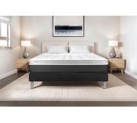 Ensemble VITAL SOFT 130 x 200 cm Sommier Kit Noir - 24cm - Mousse polyurthane mmoire de forme - Moelleux - Sommier kit Noir