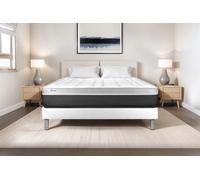 Ensemble VITAL SOFT 200 x 200 cm sommier Kit blanc - 24cm - Mousse polyurthane mmoire de forme - Moelleux - Sommier kit Blanc