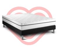 Vitalit Ensemble matelas et sommier Vital Spa 140x190 cm – Noir (sommier en kit)