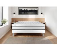 Ensemble VITAL SPA 140 x 200 cm sommier Kit blanc - 24cm - Mousse polyurthane mmoire de forme - Enveloppant - Sommier kit Blanc