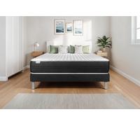 Ensemble VITAL SPRING 150 x 200 cm Sommier Kit Noir - 22cm - Ressorts ensachs - Tonique - Sommier kit Noir