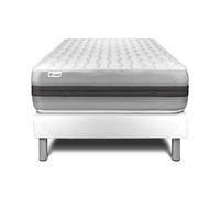 Ensemble VITAL SPRING RECOVER 120 x 190 cm Sommier Kit Blanc - 28cm - Ressorts ensachs et mmoire de forme - Enveloppant - Sommier kit Blanc