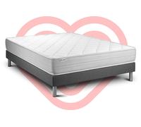 Ensemble Vitalmemo 140x190cm Sommier Kit Gris