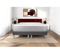 Ensemble VITALMEMO 200 x 200 cm - 18cm - Mousse polyurthane mmoire de forme - Tonique - Sommier Tapissier Gris