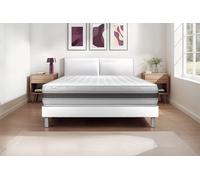Ensemble VITALMEMO BACK 150 x 200 cm Sommier Kit Blanc - 26cm - Mousse polyurthane mmoire de forme - Moelleux - Sommier kit Blanc