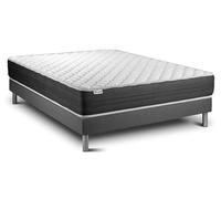 Ensemble VITALMEMO One 140 x 200 cm sommier Kit Gris | Epaisseur : 24 cm | Confort : Ferme
