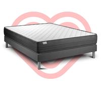 Ensemble Vitalpower 140 X 190 Cm Sommier Kit Gris