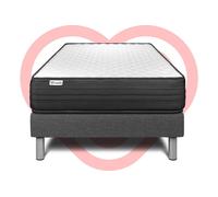 Ensemble VITALPOWER 90 x 190 cm sommier Kit gris