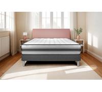 Ensemble VITALPOWER RECOVER 140 x 200 cm sommier Kit gris - 26cm - Ressorts ensachs et mmoire de forme - Moelleux - Sommier kit Gris