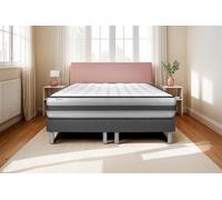 Ensemble VITALPOWER RECOVER 160 x 200 cm - 26cm - Ressorts ensachs et mmoire de forme - Moelleux - Double sommiers Gris