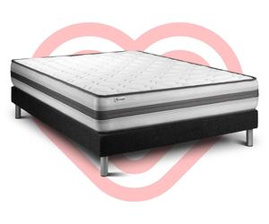 Ensemble VITALPOWER RECOVER 160 x 200 cm sommier Kit noir