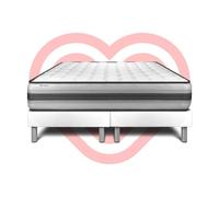 Ensemble Matelas Sommier 200x200 cm - 2 Sommiers Blanc - Vitalpower Recover Blanc
