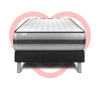 Ensemble VITALPOWER RECOVER 90 x 200 cm sommier Kit noir