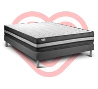 Ensemble Vitalpower Zen 180 X 200 Cm Sommier Kit Gris