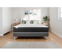 Ensemble VITALSPRING 180 x 220 cm sommier Kit gris - 22cm - Ressorts ensachs - Tonique - Sommier kit Gris